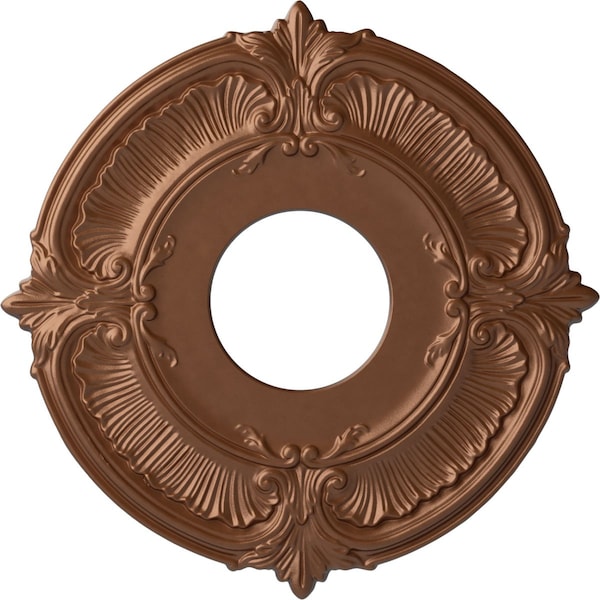 Ekena Millwork Attica Ceiling Medallion (Fits Canopies up to 3 1/2"), 12 3/4"OD x 4"ID x 1/2"P, Polished Copper CM12ATPOS - main